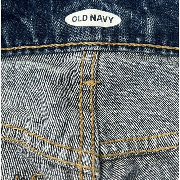 Old Navy Blue Denim Ladies Size 6 Straight Leg Blue Jeans Medium Wash 31x28 - Picture 3 of 4